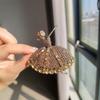 Винтажная тяжелая промышленность полный бриллиант танцующая девушка элегантный темперамент балерина брошь пальто горный хрусталь корсаж