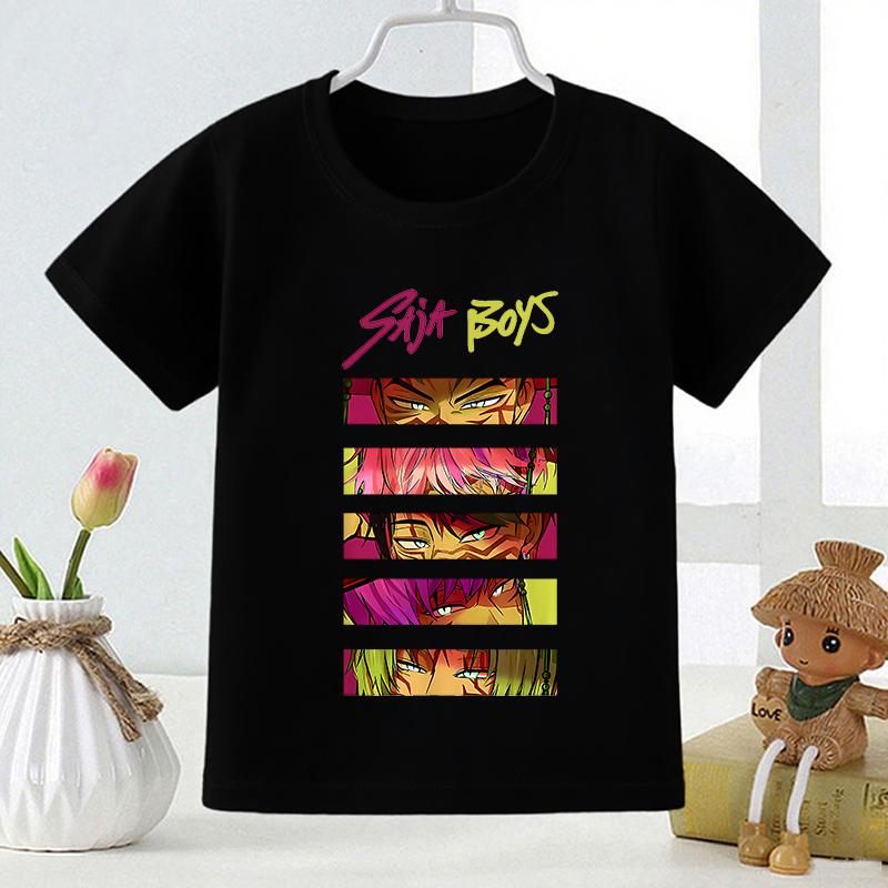 Kpop Охотник на демонов Saja Boys Модная детская футболка с принтом Летний топ для девочек Детская футболка с коротким рукавом
