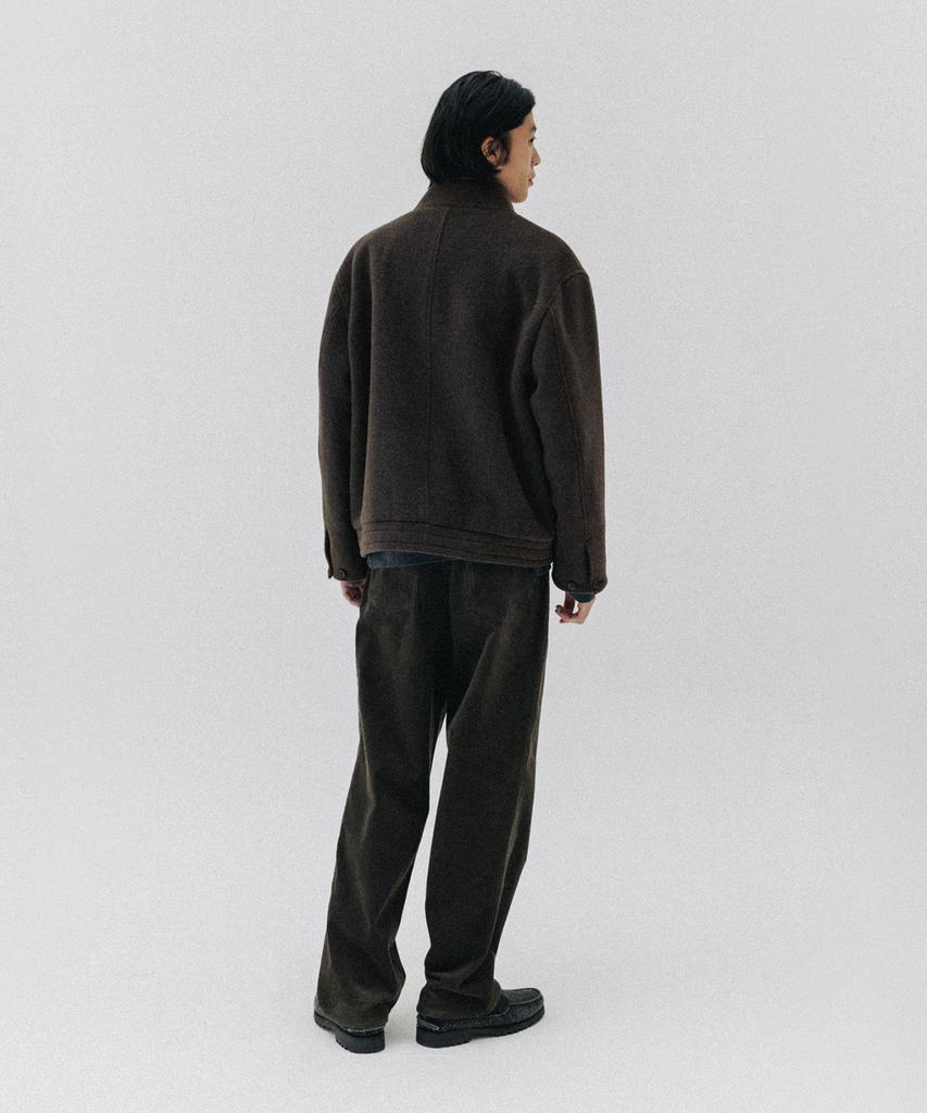 Blankroom Wool High-Neck Blouson_Mocha Brown