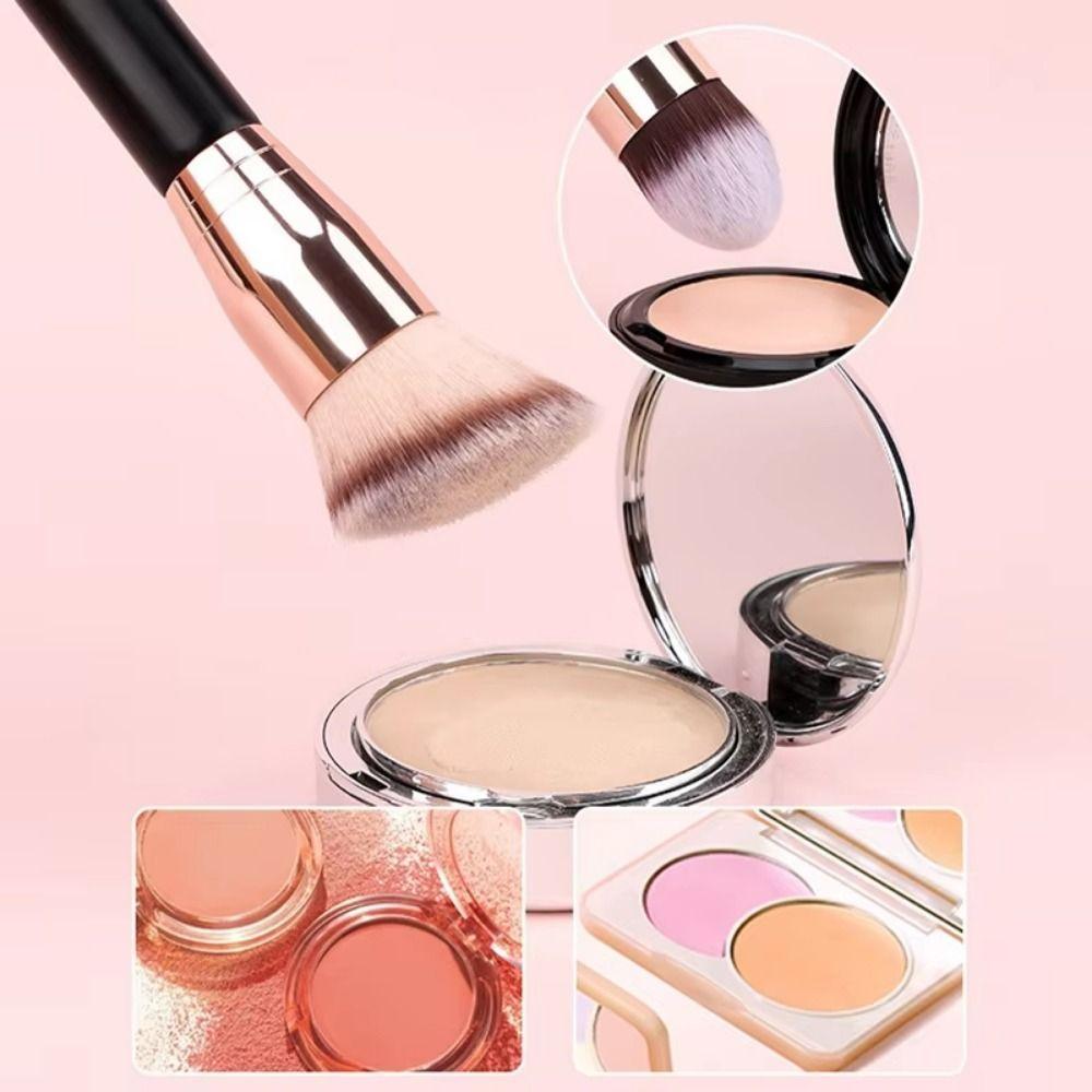 2/4/5Pcs Soft Bristle Dual-ended Makeup Brushes Angled Top Foundation Brush Set Beauty Application