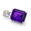 NATURAL Purple Amethyst 30 Ct CERTIFIED 925 Sterling Silver Emerald Gems Pendant AI-22-NS