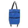 Foldable Roller Shopping Bag with Rotary Wheels Large Capacity Great Load Bearing Straps Waterproof Fabric Smooth Zipper Retractable Trailer