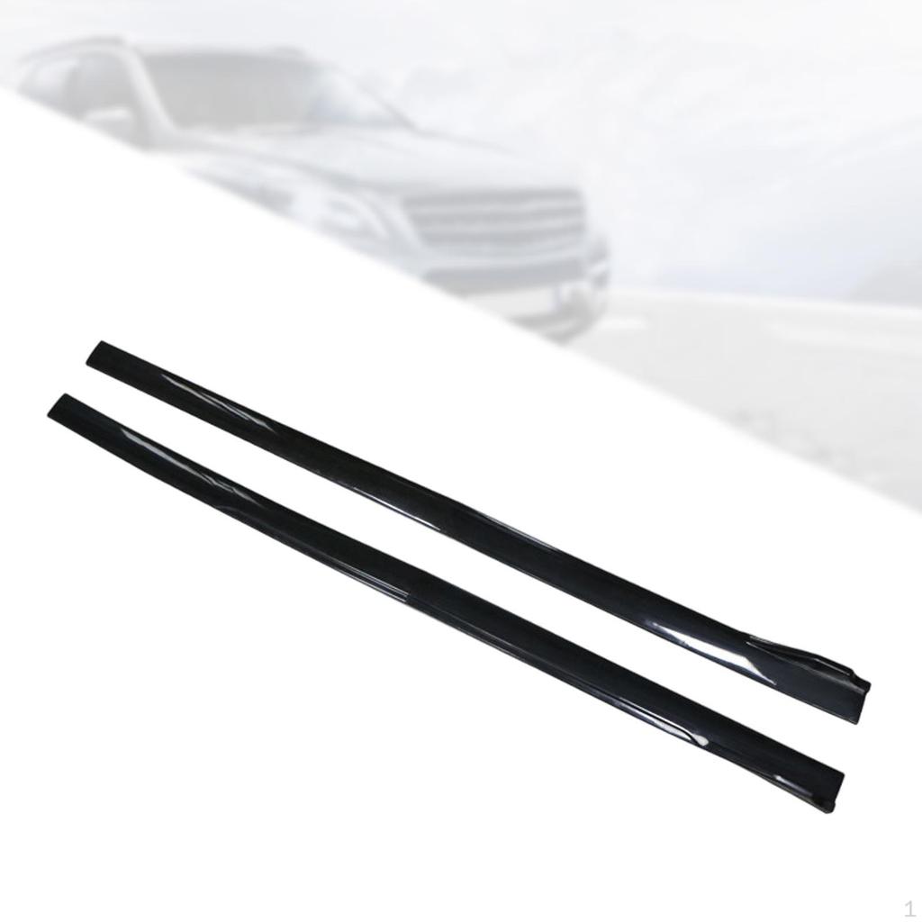 2 Pieces Car Side Skirts 2M Professional Replacement Easy To Install Accessories Universal for Truck