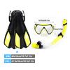 Diving Goggles Three-Window High Clear Diving Mask with Full Dry Snorkel and Adjustable Fins  for