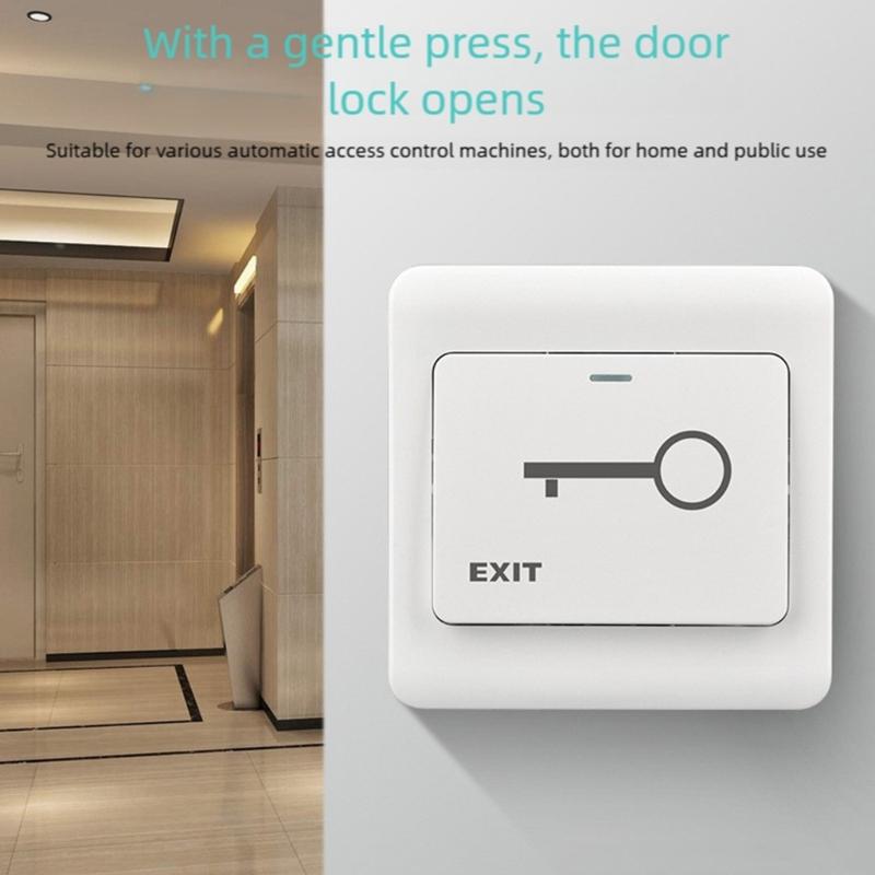 Concealed Installation Door Switches Button Plastic Access Control Switches Door Entry Button for Door Access Control