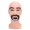 Mannequin Head with Beard Ergonomic Resin PVC Lifelike Beard Trimming Training Head for Practice