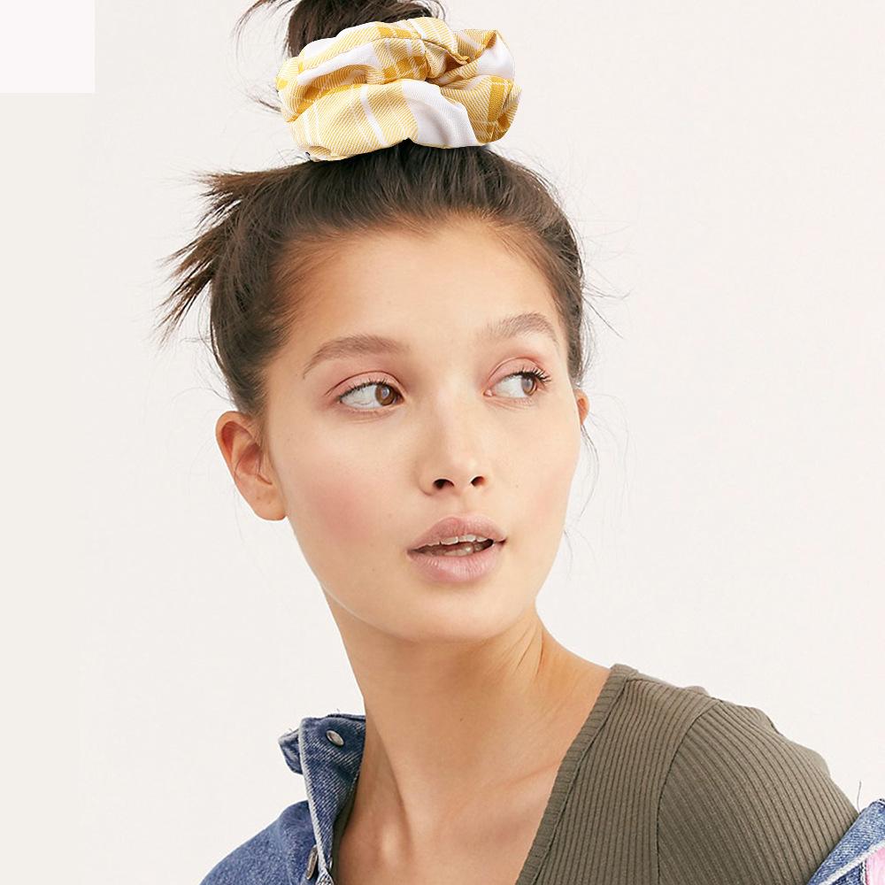 Stripe Womens Hair Accesorios Ladies Tie Striped Lady Scrunchies Ponytail Female Scrunchy Elastic Hair Ropes Headwear For Women