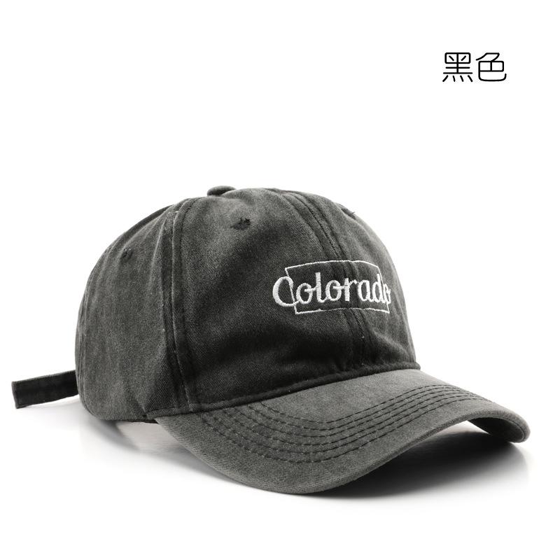 Women's Washed Letter Embroidered Baseball Cap Outdoor Men's Travel Sun Protection Baseball Cap