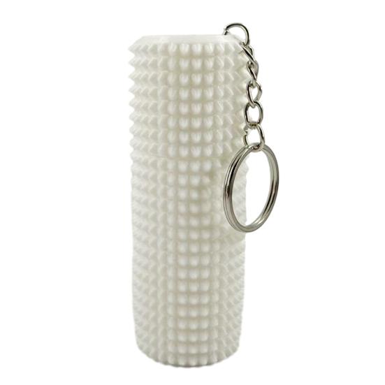 Spiky Grippie Stim Fidget Toy with Keychain Stress Relief 3D Printed Storage Box Pain Stimming Tool Teens Adults Portable Bumpy Roller Sensory Toy