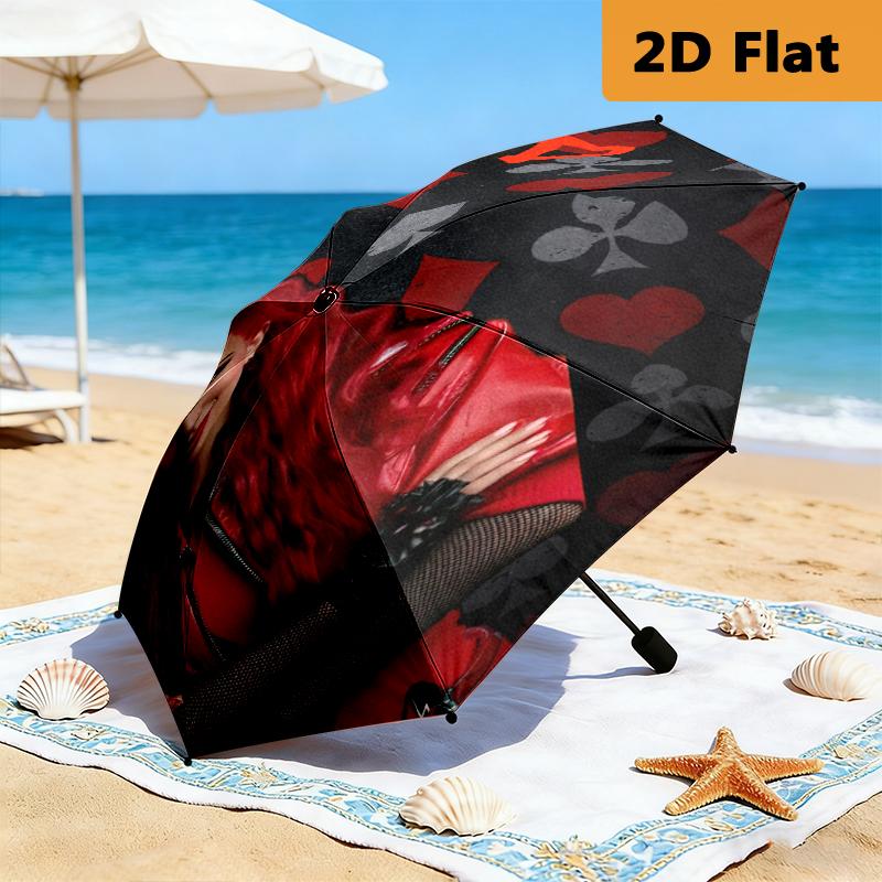 1pc Descendants umbrella Portable 8-rib structure suitable for all seasons, home, travel, outdoor umbrella