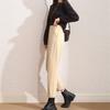 Autumn Winter Korean High Waist Simple Slim Thickening Warm Straight Casual Harajuku Harajuku Pants Female Office Lady Pants