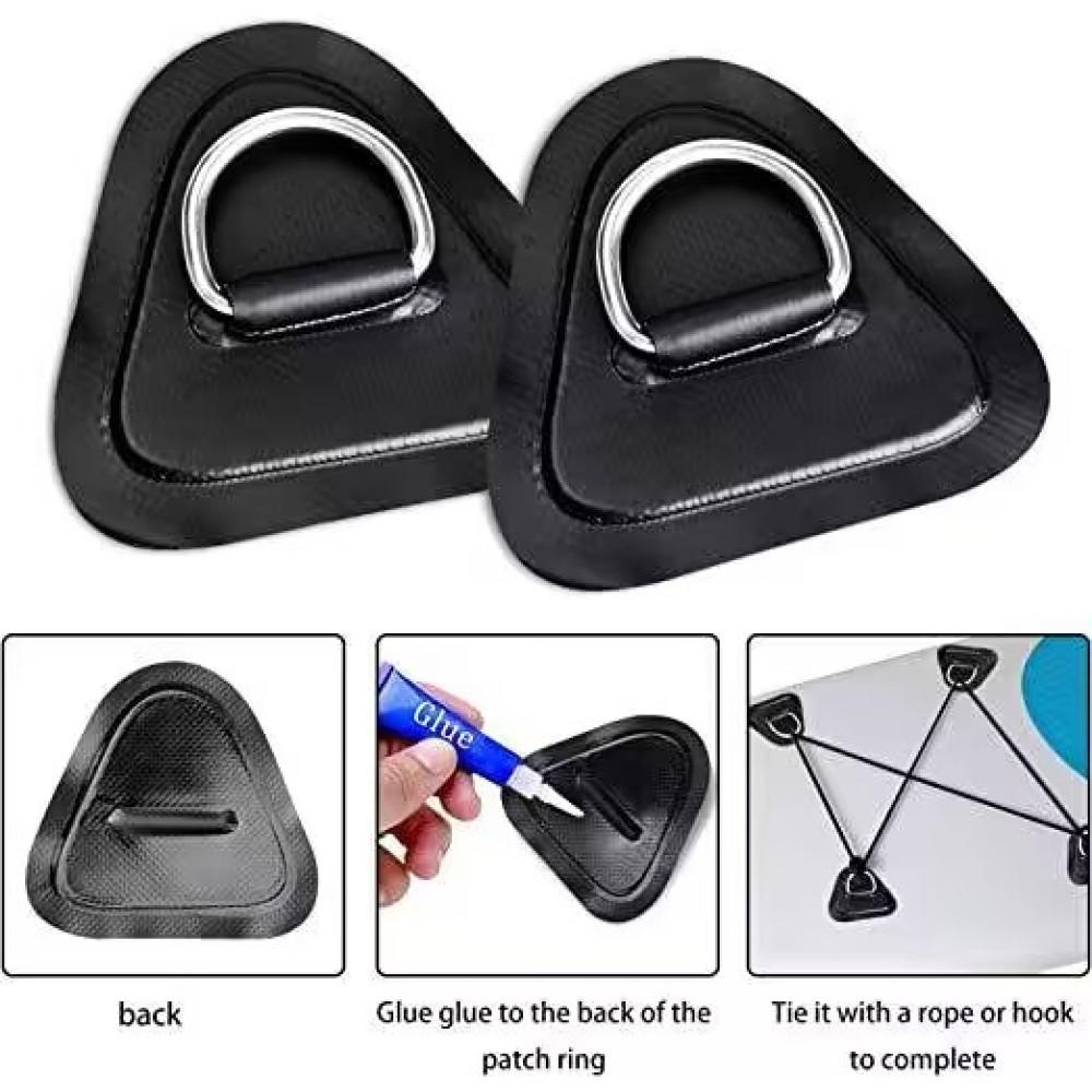 Кольцо D из нержавеющей стали/нашивка с клеем для надувной лодки из ПВХ, плота, лодки, каноэ, каяка, доски для серфинга, SUP, привязки