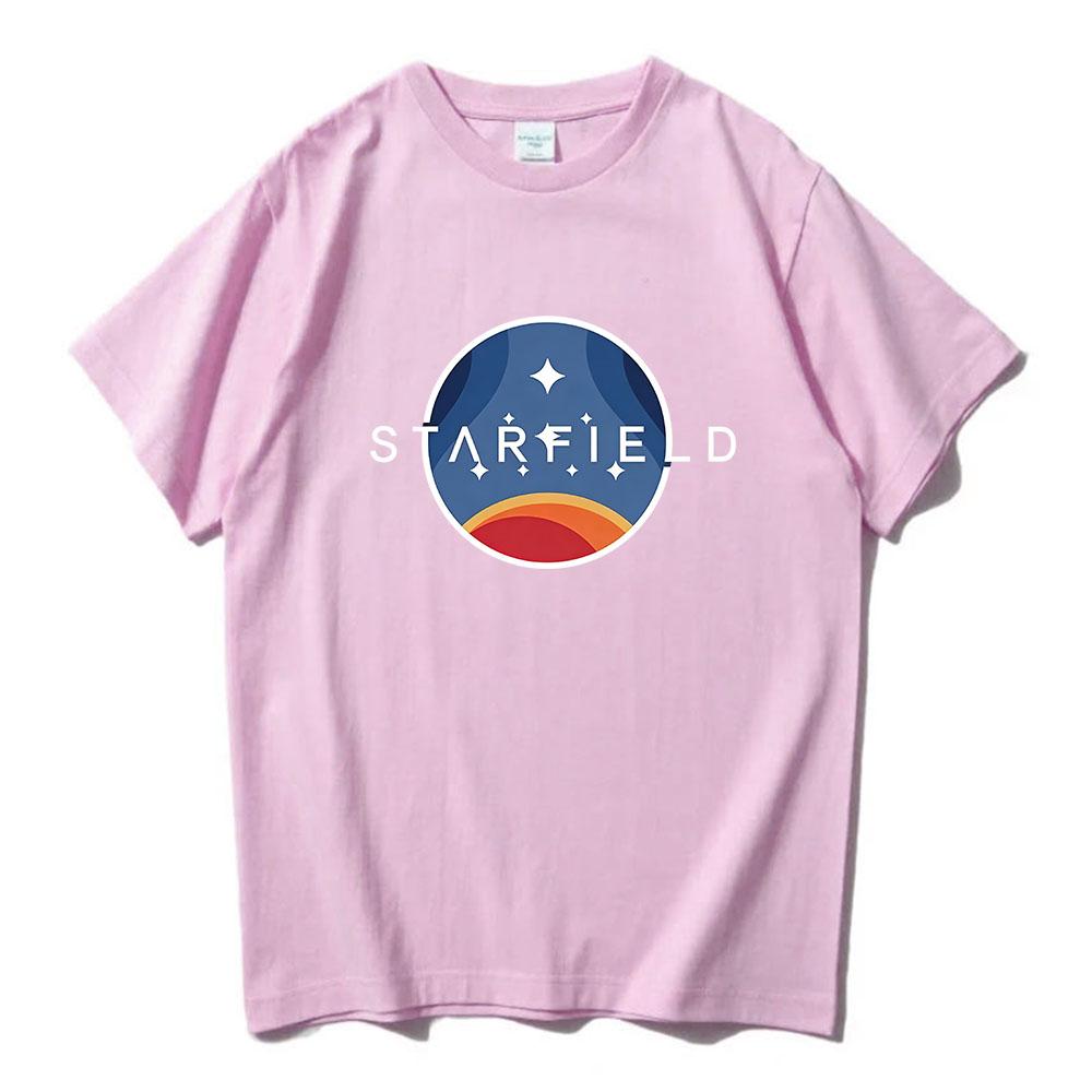 Starfieldd Game Design Tshirt Short Sleeve Cotton Soft Tshirts Unisex Streetwear Summer Loose Oneck Fashion Tees Graphic Merch