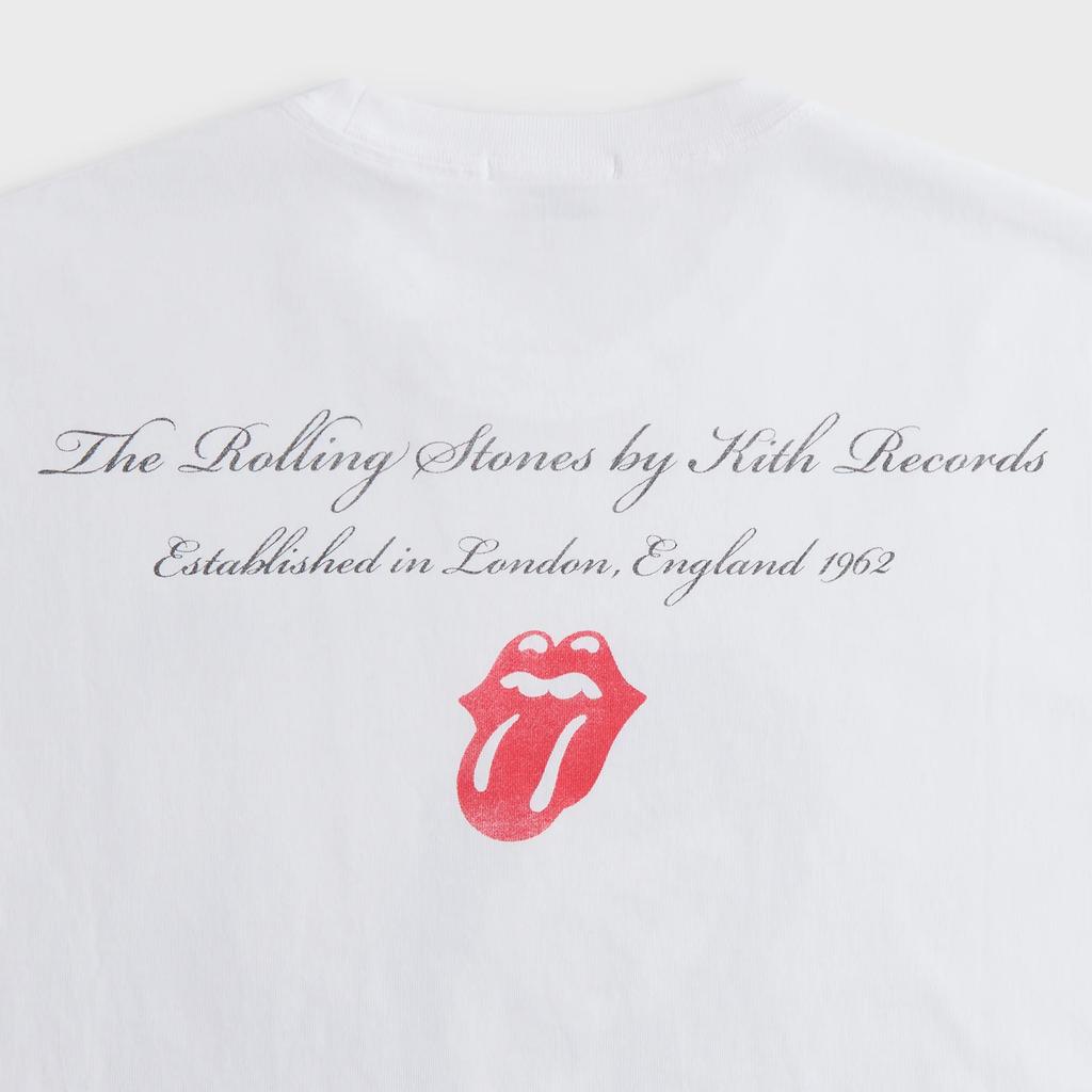 Kith For The Rolling Stones Mick Photo Vintage Tee White Men Tops KHM033204-101