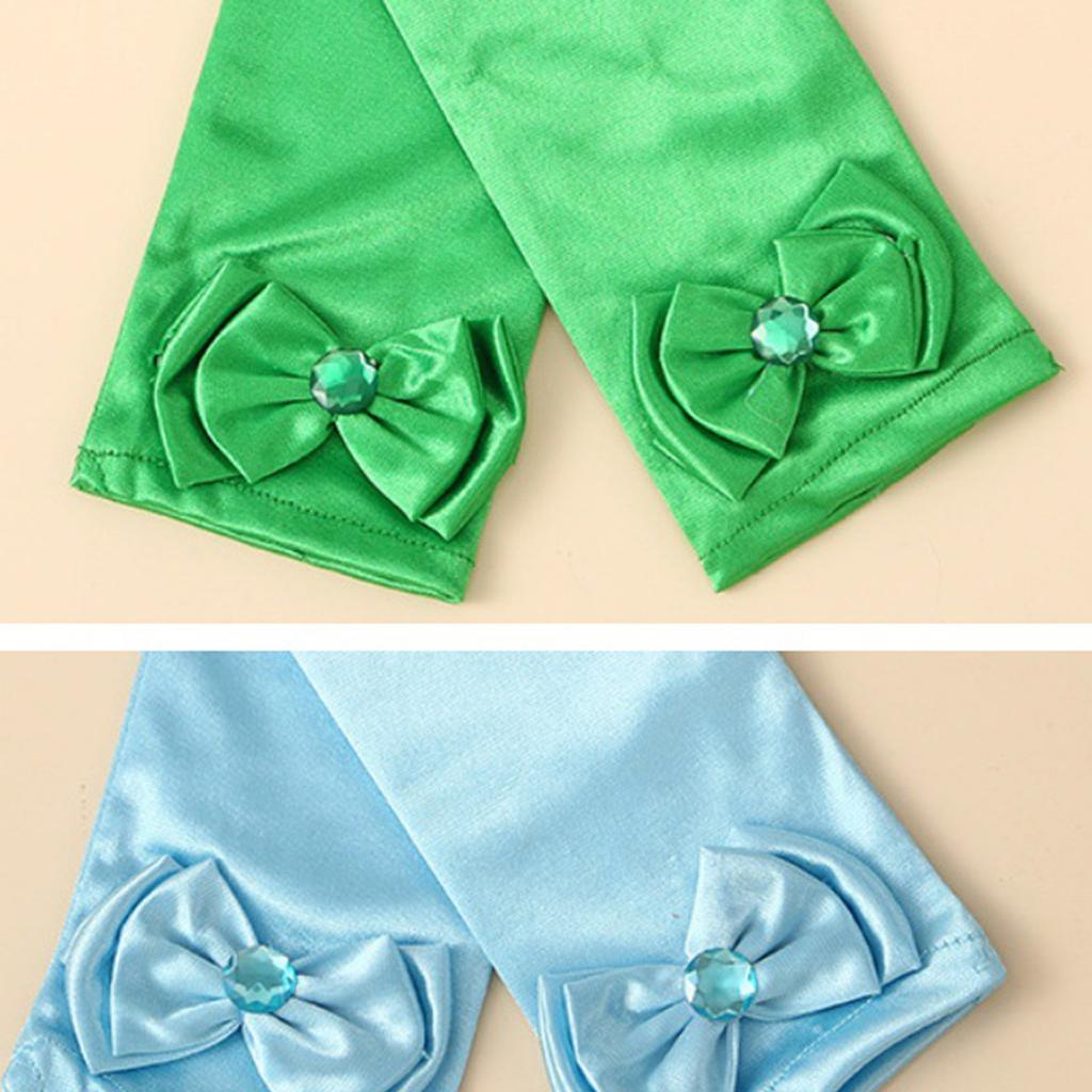 Стильные двухслойные перчатки с бантом, идеально подходящие для детей, поющих, танцующих, для зимних модных заявлений, для праздников.