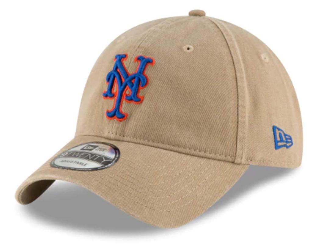 New Era New York Mets Core Classic Хаки 9TWENTY Регулируемая Кепка Универсального Размера OSFM, Хаки,