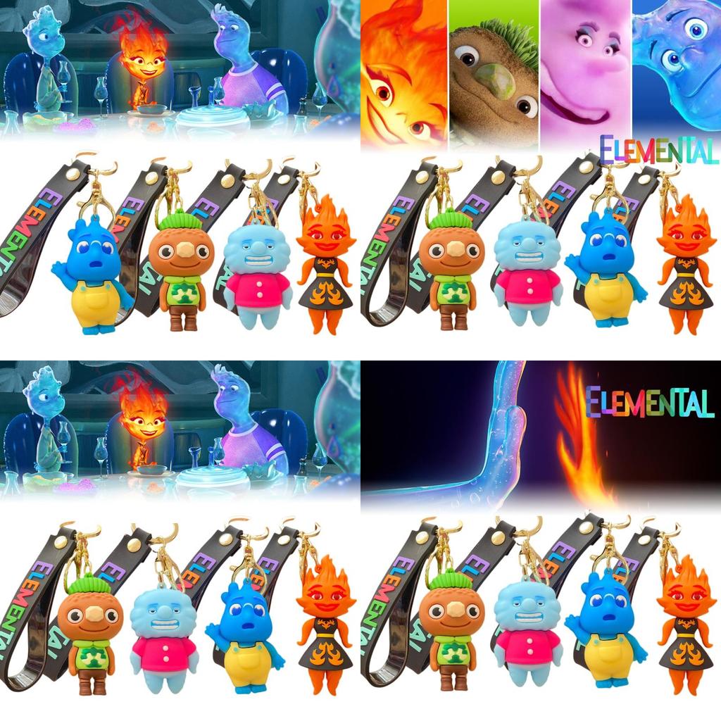Cute Elemental City Pvc Keychain For Kids And Adults