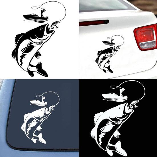 Fishing Fisherman Fish Boat Reflective Car-Styling Vehicle Decals Sticker Decor