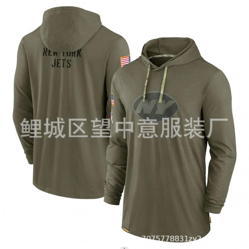 Mens Loose Long Sleeve Hooded T-Shirt NFL Football Graphic Print Sports Top