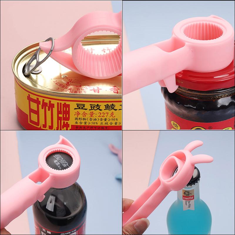 4 In1 Beer Opener Multi-Purpose Bottle Opener Portable Beverage Cans Opener Beer Starter Bottle Opener Kitchen Bar Tools