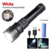Tactical Zoomable Hunting Flashlight Green Red White LED Torch 5 Modes Type-C Fast Charging Lantern for Camping Fishing