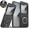 Magnetic Ring Armor Case For Samsung Galaxy Z FLIP 6 5G ZFLIP6 Lens Protection Magsafe Wireless Charge Shockproof Cover