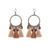 Этнические геометрические деревянные бусины-кисточки серьги