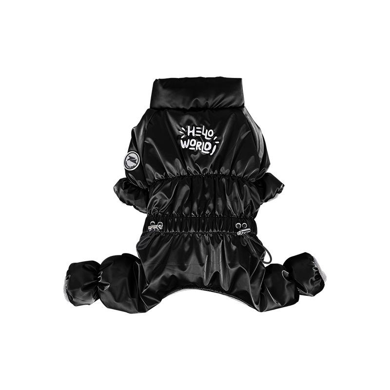 Pet Autumn and Winter Three-dimensional Embroidered Cotton Clothes Schnauzer Thicker Than the Bear Four-legged Cold-proof Outdoor Wind Pet Clothes