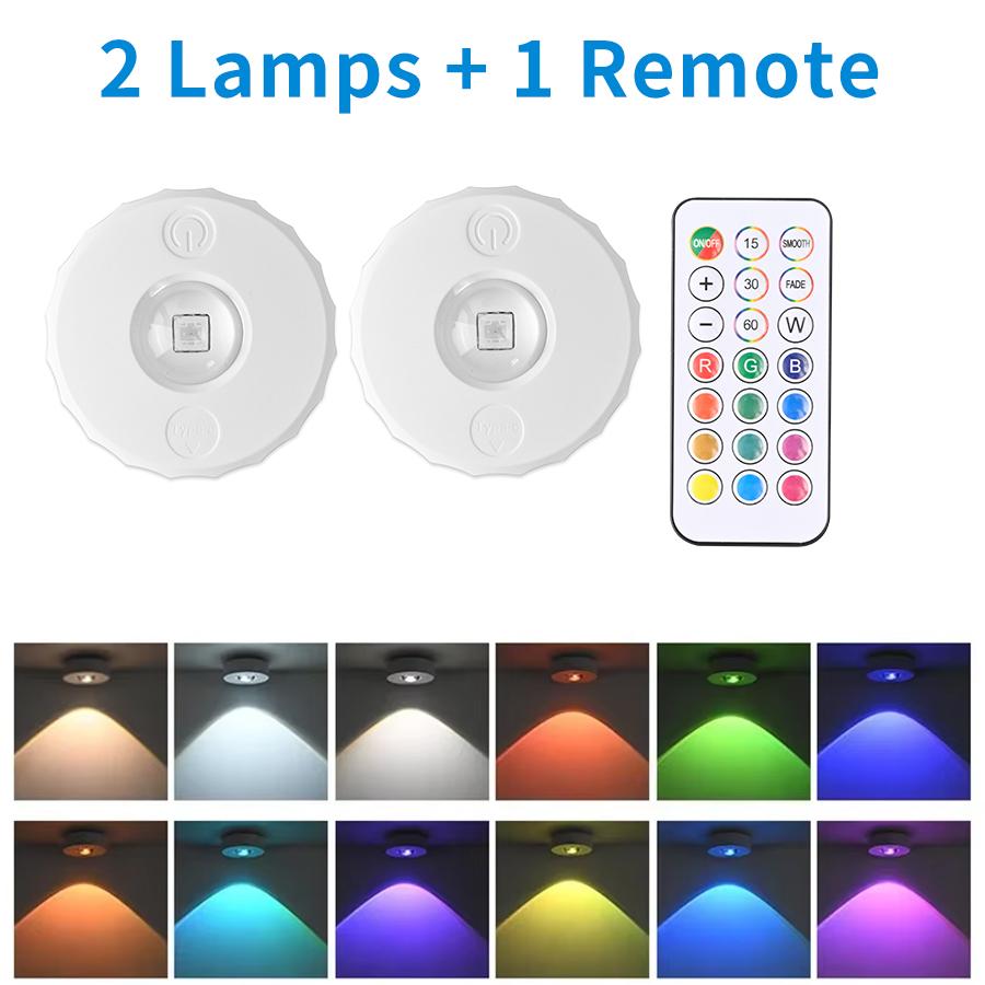 Перезаряжаемые светодиодные прожекторы RGB ночник беспроводной пульт дистанционного управления подсветка для шкафа для витрины кухни гардероба спальни