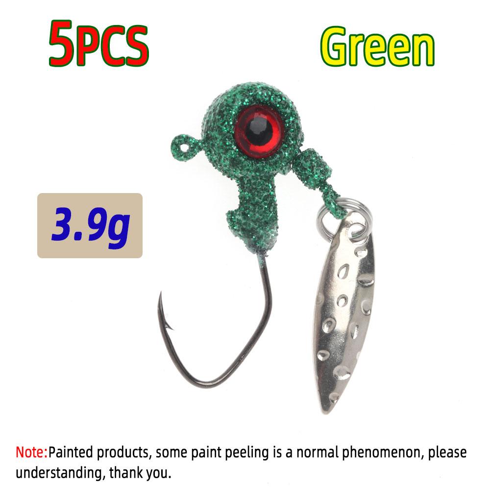 2.2g/3.9g крючок для ловли джиг-головки Crappie Jigs Spinner Sequins Jig Hook для ловли форели, окуня, приманки для ловли окуня