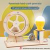 Wooden DIY Hand-Crank Generator: Educational Science Toy for Kids