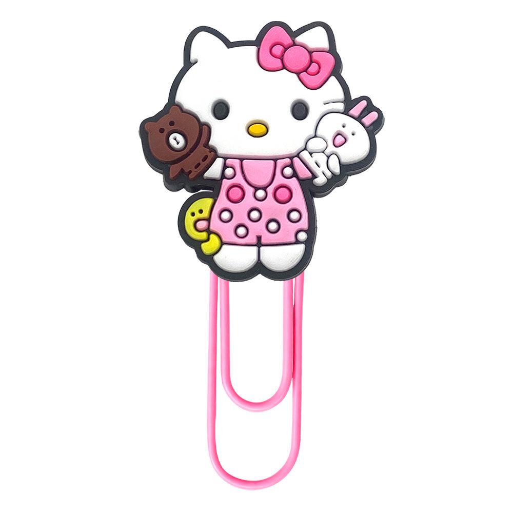 Креативные закладки-скрепки Hello Kitty - Цветные канцелярские принадлежности, Большие скрепки для DIY