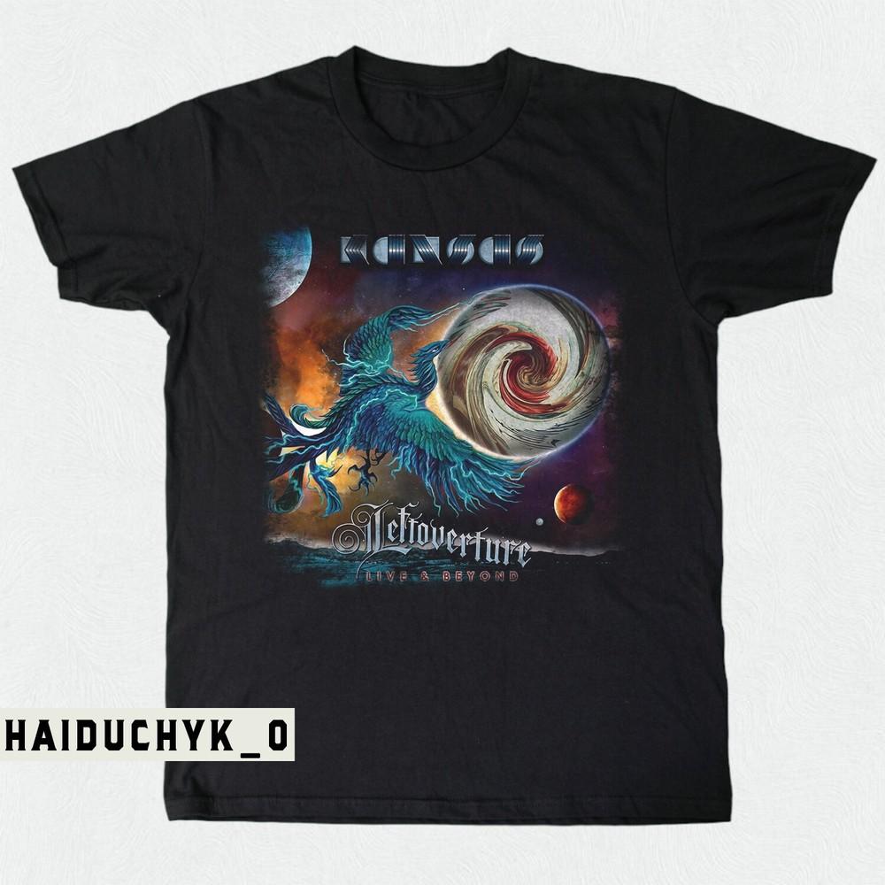 Kansas Leftoverture Live Beyond Rock Band Unisex Black T-shirt Size S-5XL Unisex T-Shirt