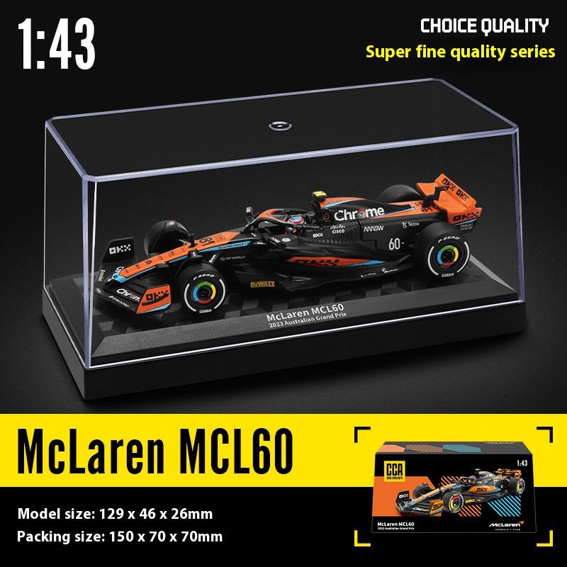 1:43 2023 Команда McLaren F1 MCL60 №4 Ландо Норрис №81 Оскар Пиастри Австралия Марокко Британский Сплав Металл Литье под давлением Модели Машинок Хобби