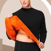 Men's Thickened Gold Velvet Thermal Underwear Set - Half Turtleneck Top & Pants for Winter Cold Protection