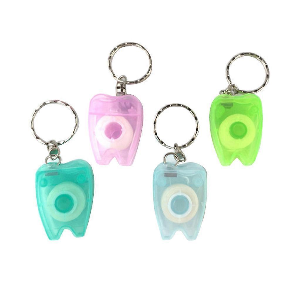 Floss Picks Keychain for Oral Care Teeth Cleaning 8Pcs Assorted Color