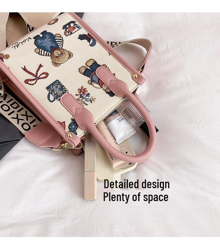 Katie Bear Women's Cute Korean Style Crossbody Handbag - Small & Trendy Single Shoulder Bag