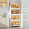 1pc Double Door Folding Storage Cabinet Toy Cabinet Living Room Cabinet Foldable Large Capacity Multi-functional