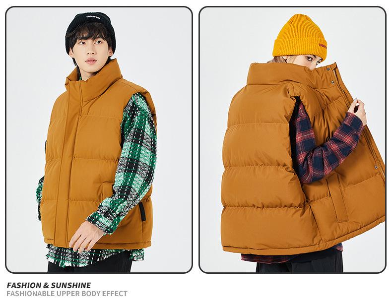 Мужская модная зимняя тяжелая хлопковая жилетка, доступны большие размеры