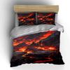 Fiery volcanic landscape pattern. Bedding sets Duvet cover sets Duvet covers Pillowcases(1*Duvet Cover 2*Pillowcases without duvet insert)