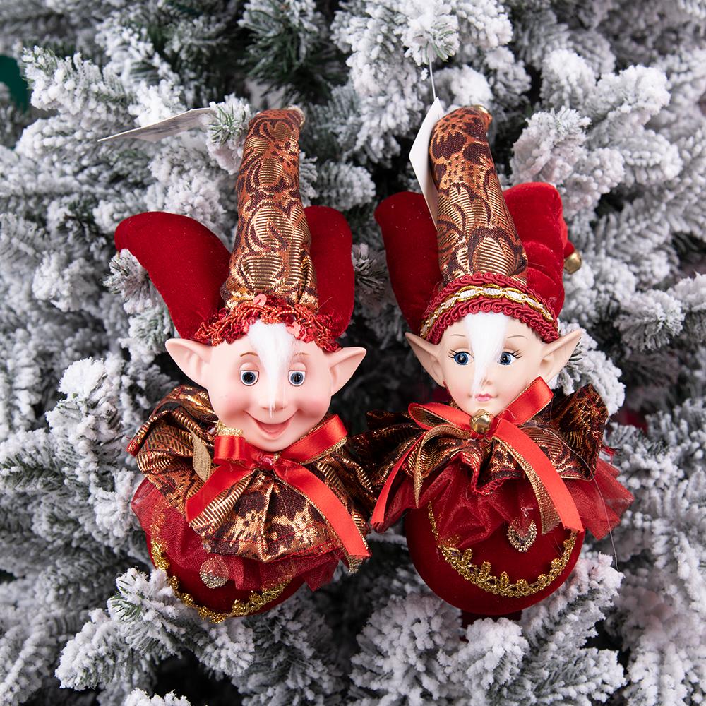 Рождественские подвесные украшения в виде эльфов с кукольным дизайном