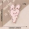 Embroidery Label Clothing Accessories Cute Cartoon Animal Fleece Rabbit Self-adhesive Patch Cloth Sticker