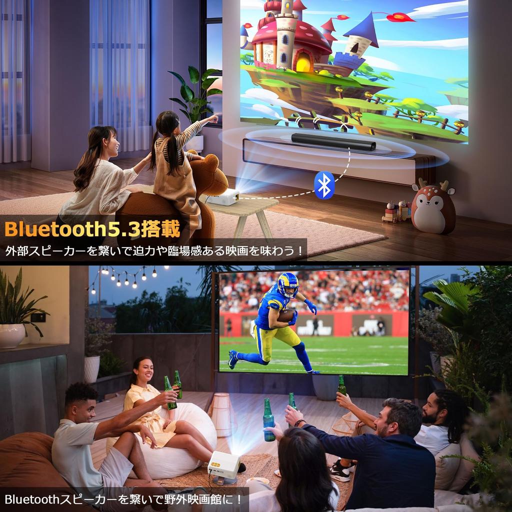 Проектор Advanced Edition Ultra для домашнего использования, высокая яркость 16000 лм, 5GWiFi, Bluetooth, совместимость с 4K, 1080P, мини, легкий, проекция на короткие расстояния