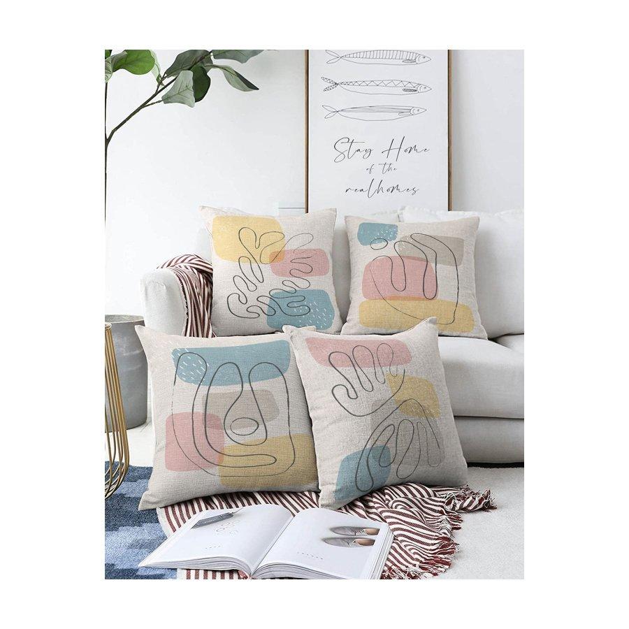 Набор чехлов для подушек с цифровой печатью из 4 предметов