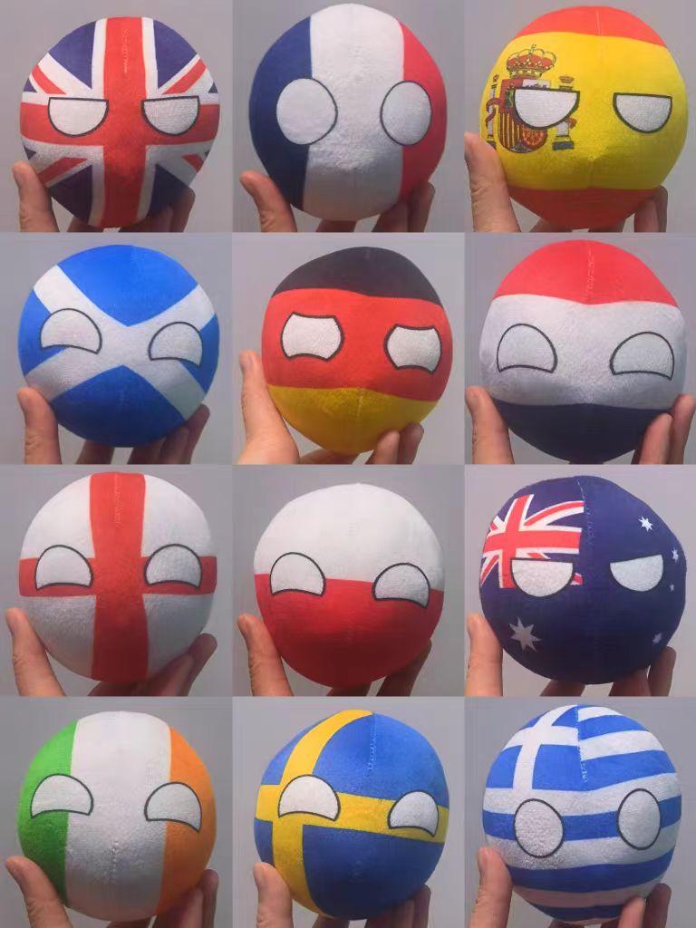 10 см Плюшевая подушка Polandball Бангладеш Ирландия Англия Шотландия Пуэрто-Рико Сербия Уэльс Непал Countryball Игрушка Подарок