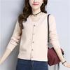Spring and Autumn Women's Knitwear Solid Color V-neck Knit Single-breasted Cardigan Sweater