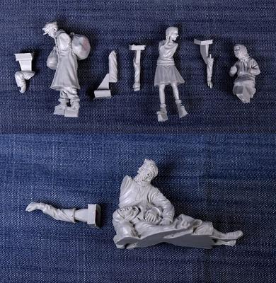 Yen Model 1/35 Европейский Фронт Беженец Смоляной Набор YAN35012