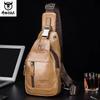 Cowhide 100% Genuine Leather Men's Genuine Leather Shoulder Crossbody Bag Anti-theft