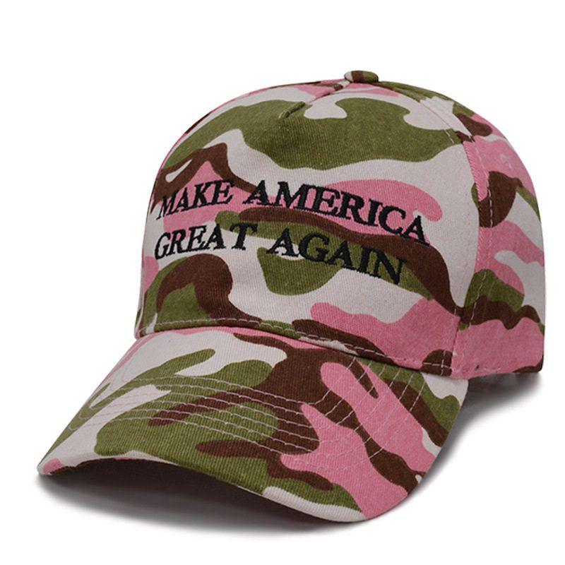 Make Great America Again Donald Trump Hat Digital Camoflage Cap Jungle Pink