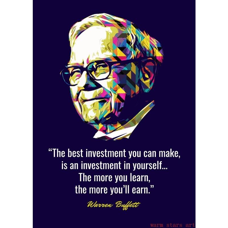 Уоррен Баффетт Мотивационные Цитаты Постеры Принты Известный Фильм Холст Живопись Настенное Искусство Картины Искусство для Гостиной Домашний Декор